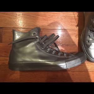 Like New Metallic Waterproof Converse High Tops